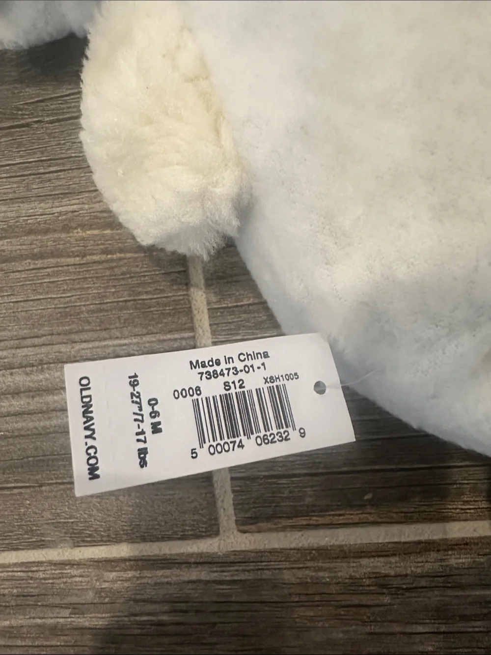 Old Navy Baby Cream Teddy Ear Hat with Matching Mittens